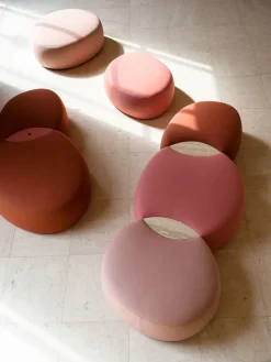 Matera Three Elements Ottoman with Marble Table